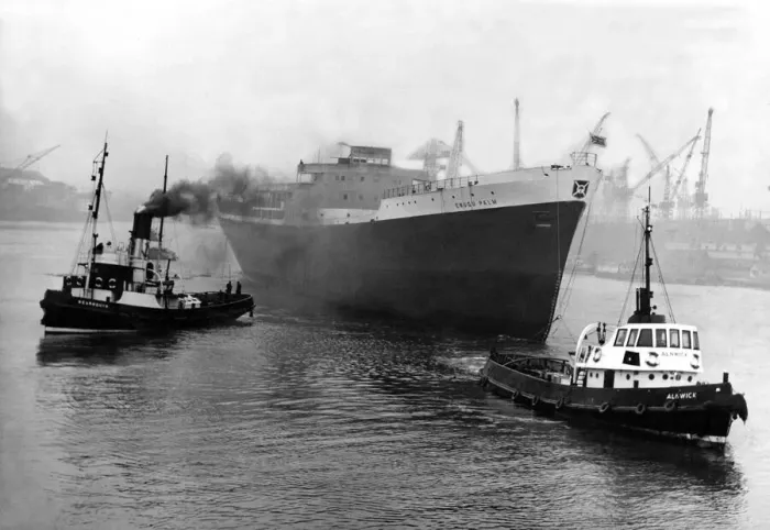 Framed Print : The Enugu Palm ship after her launch at the Neptune Yard of Swan Hunter Framed Print : The Enugu Palm ship after her launch at the Neptune Yard of Swan Hunter