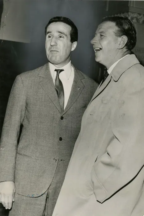 Framed Print : EQI Inter Milan versus Rangers February 1965 Inter MIlan manager Helenio Herrera