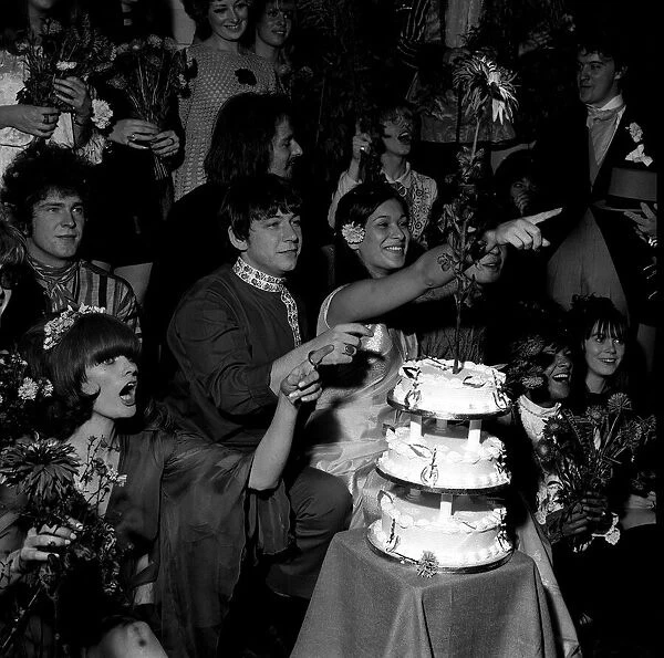 Eric Burdon of The Animals marries Angie King 1967 at Speakeasy club in London