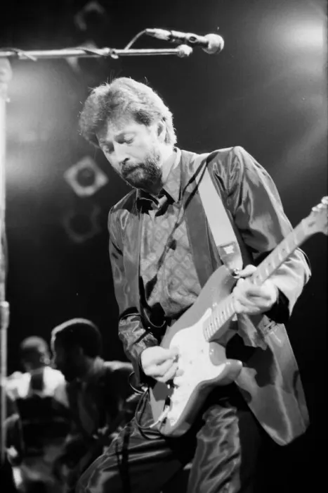 Framed Print : Eric Clapton in concert at the Royal Albert Hall January 1987 Framed Print : Eric Clapton in concert at the Royal Albert Hall January 1987