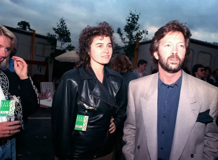 Framed Print : Eric Clapton and girlfriend Lori Delsanto 1988 at the Nelson Mandela Concert Framed Print : Eric Clapton and girlfriend Lori Delsanto 1988 at the Nelson Mandela Concert
