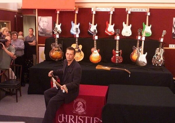 Eric Clapton guitar Legend June 1999 at the Launch of the Auction of his guitars he pis