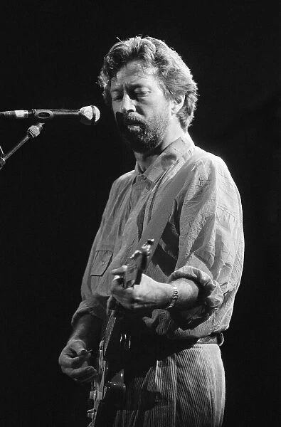 Eric Clapton singer  /  songwriter and guitarist performing at The Birmingham National