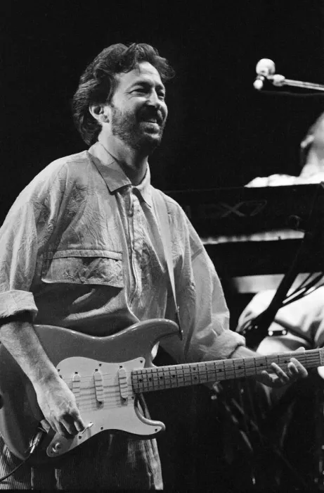 Framed Print : Eric Clapton singer  /  songwriter and guitarist performing at The Birmingham National