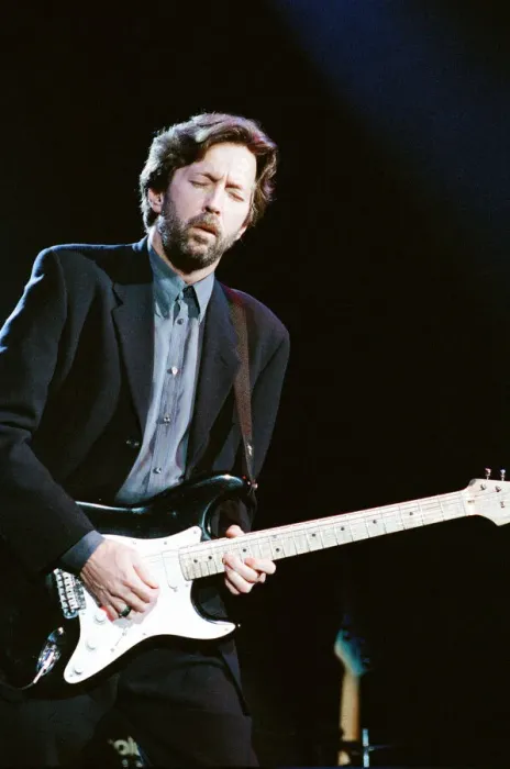 Framed Print : Eric Clapton on stage at the Brighton Centre, Brighton, 1st February 1992 Framed Print : Eric Clapton on stage at the Brighton Centre, Brighton, 1st February 1992