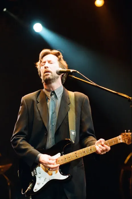 Framed Print : Eric Clapton on stage at the Brighton Centre, Brighton, 1st February 1992
