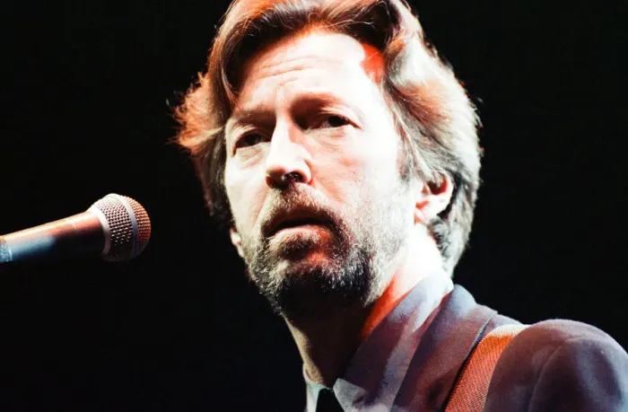 Framed Print : Eric Clapton on stage at the Brighton Centre, Brighton, 1st February 1992 Framed Print : Eric Clapton on stage at the Brighton Centre, Brighton, 1st February 1992