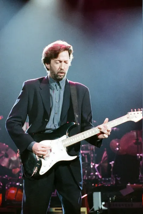 Framed Print : Eric Clapton on stage at the Brighton Centre, Brighton, 1st February 1992