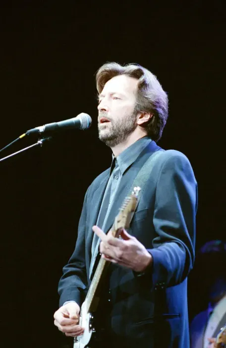 Framed Print : Eric Clapton on stage at the Brighton Centre, Brighton, 1st February 1992