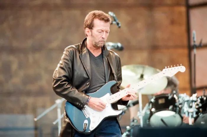 Framed Print : Eric Clapton on stage at Masters of Music Benefit Concert, Hyde Park, London Framed Print : Eric Clapton on stage at Masters of Music Benefit Concert, Hyde Park, London
