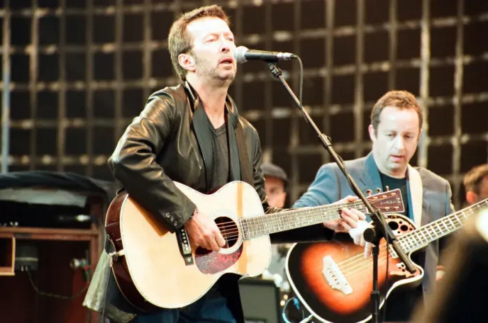 Framed Print : Eric Clapton on stage at Masters of Music Benefit Concert, Hyde Park, London Framed Print : Eric Clapton on stage at Masters of Music Benefit Concert, Hyde Park, London
