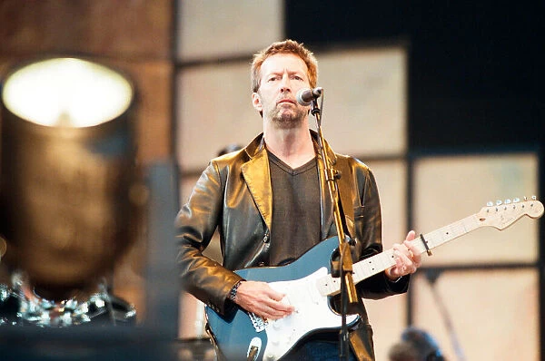 Eric Clapton on stage at Masters of Music Benefit Concert, Hyde Park, London