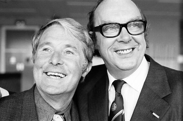 Eric Morecambe and Ernie Wise, Photo-call, BBC Rehearsal Room, 8th July 1974