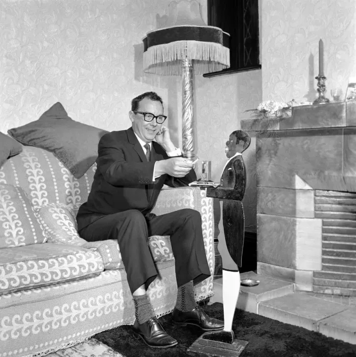 Framed Print : Eric Morecambe seen here at home. 1963 Framed Print : Eric Morecambe seen here at home. 1963