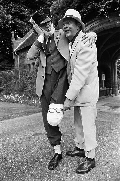 Eric Morecambe and Tom Baker on location at Hever Castle