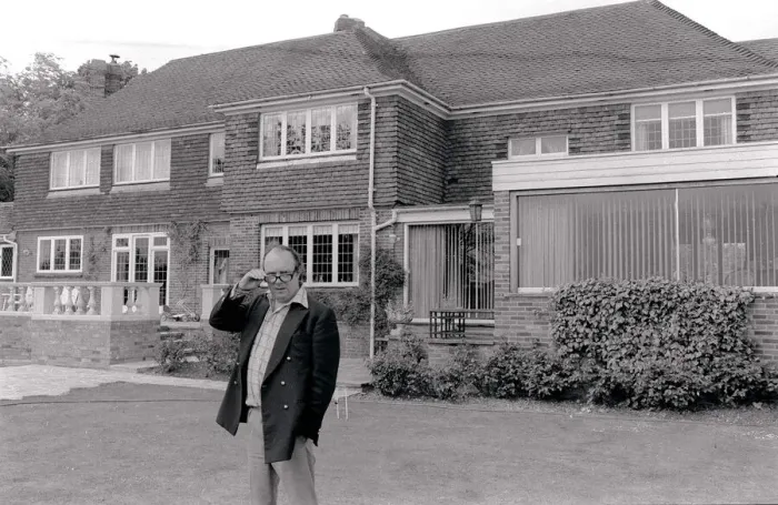 Framed Print : Eric Morecombe outside his home Comedian Eric Morecombe Sunday People series Framed Print : Eric Morecombe outside his home Comedian Eric Morecombe Sunday People series