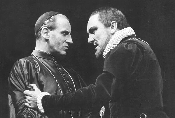 Eric Porter (Ferdinand) and Max Adrian (Cardinal) acting together in the RSC Donald