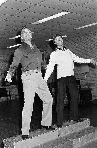 Ernest Maxin and Jerry Stevens at rehearsals for Lennie and Jerry