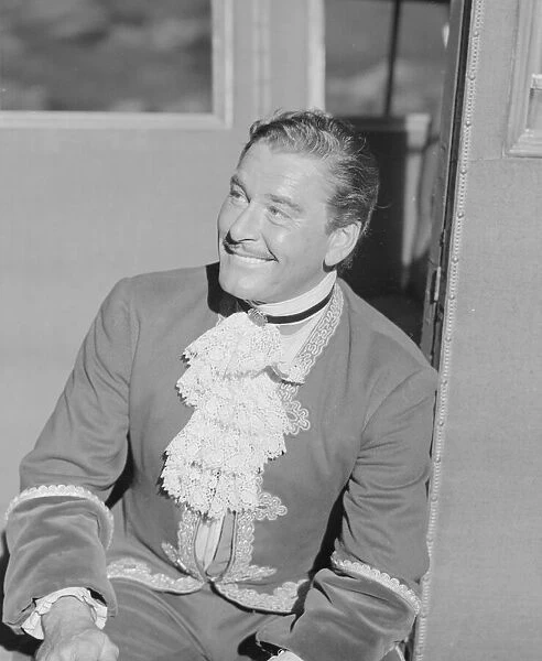 Errol Flynn as Jamie Durie seen here on the set of The Master of Ballantrae