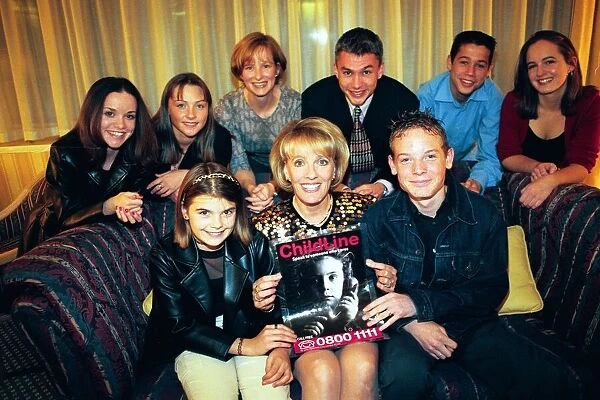 Esther Rantzen, with Byker Grove cast and Jonathan Edwards with wife Alison