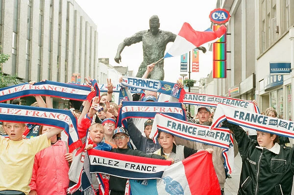 Euro 1996 Street Festival, Newcastle, 18th June 1996. French Football Fans