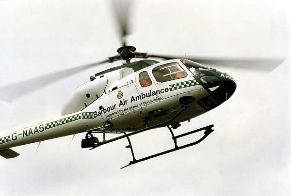 The Eurocopter AS350 Squirrel helicopter used by Northumbria Air Ambulance