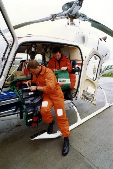 Framed Print : The Eurocopter AS350 Squirrel helicopter used by Northumbria Air Ambulance