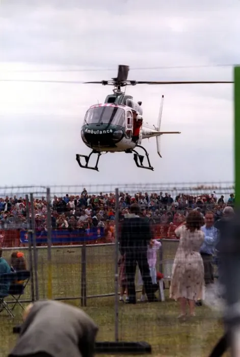 Framed Print : The Eurocopter AS350 Squirrel helicopter used by Northumbria Air Ambulance