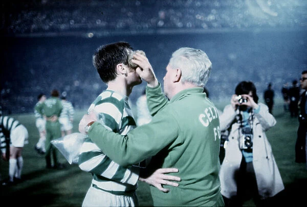 European Cup Final Celtic v Feyenoord. Billy McNeill having treatment to his head by