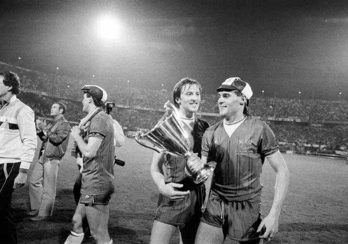 Framed Print : European Cup Winners Cup Final. Rotterdam, Holland. Everton 3 v Rapid Vienna 1