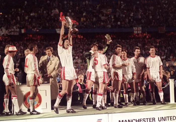 Framed Print : European Cup Winners Cup Final in Rotterdam May 1991 Manchester United 2 v Framed Print : European Cup Winners Cup Final in Rotterdam May 1991 Manchester United 2 v