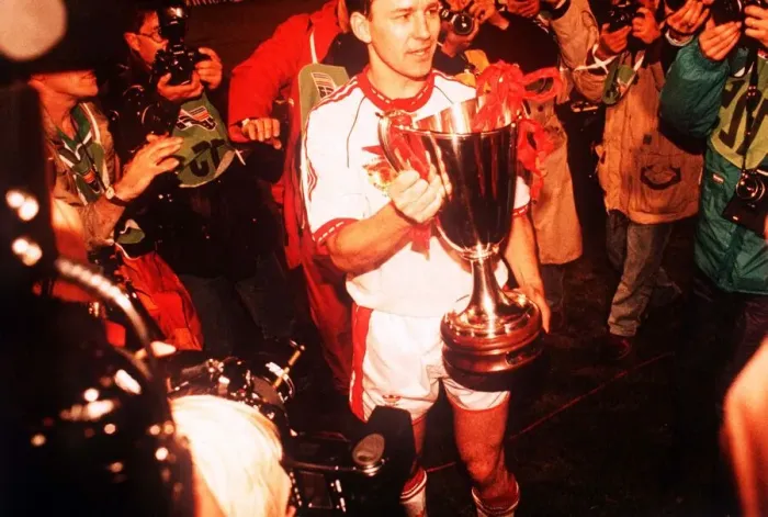 Framed Print : European Cup Winners Cup Final in Rotterdam May 1991 Manchester United 2 v