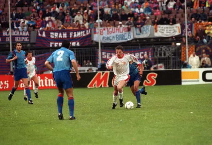 Framed Print : European Cup Winners Cup Final in Rotterdam May 1991 Manchester United 2 v Framed Print : European Cup Winners Cup Final in Rotterdam May 1991 Manchester United 2 v