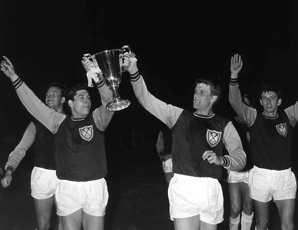 European Cup Winners Cup Final at Wembley Stadium West Ham players celebrate with