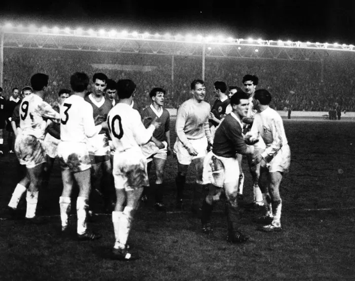 Framed Print : European Cup Winners Cup First Round First Leg match at White Hart Lane October 1962 Framed Print : European Cup Winners Cup First Round First Leg match at White Hart Lane October 1962