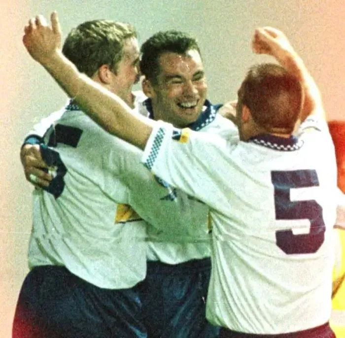 Framed Print : European Cup Winners Cup Preliminary Qualifier First Leg August 1997 Kilmarnock 2