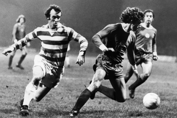 Framed Print : European Cup Winners Cup Quarter Final First Leg at Park Head Match 1976 Celtic 1 v Framed Print : European Cup Winners Cup Quarter Final First Leg at Park Head Match 1976 Celtic 1 v