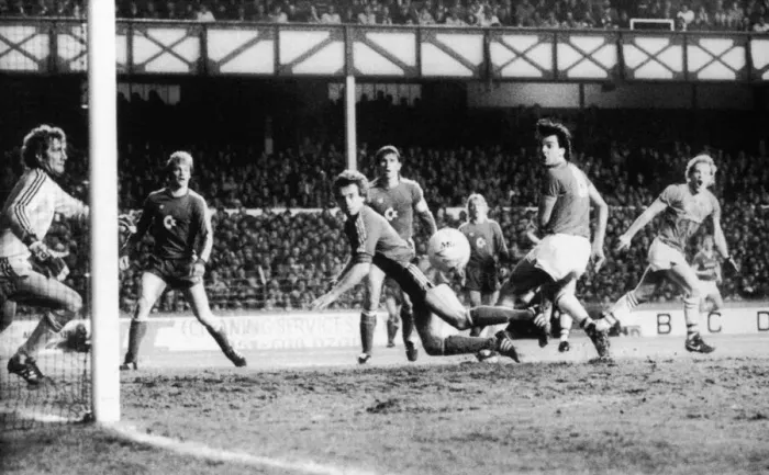 Framed Print : European Cup Winners Cup Semi Final Second Leg match at Goodison Park