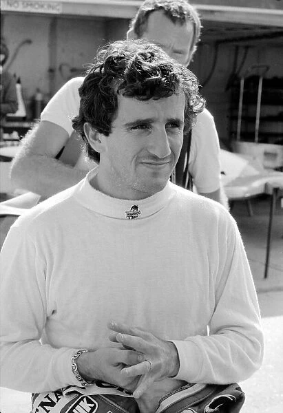 European Grand Prix-1st practice day. Alain Prost. September 1983
