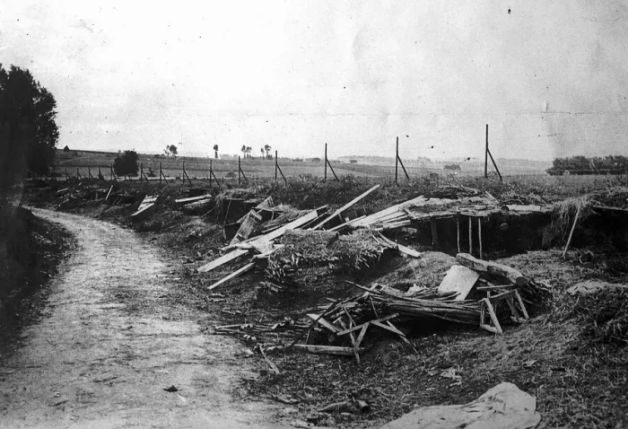 Framed Print : Evacuated World War One Trenches trenches in France Circa 1916 Framed Print : Evacuated World War One Trenches trenches in France Circa 1916