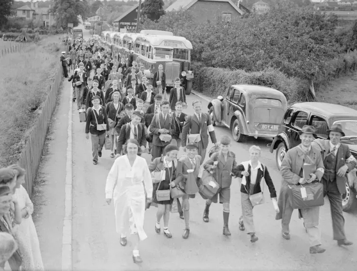 Framed Print : Evacuations of civilians in Britain during World War II was designed to save Framed Print : Evacuations of civilians in Britain during World War II was designed to save