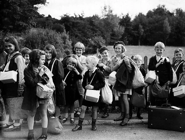 Evacuees during World War Two. 3rd September 1939