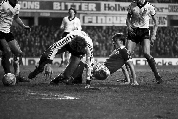 Everton 0 v. Ipswich 0. Division One Football. January 1981 MF01-12-003