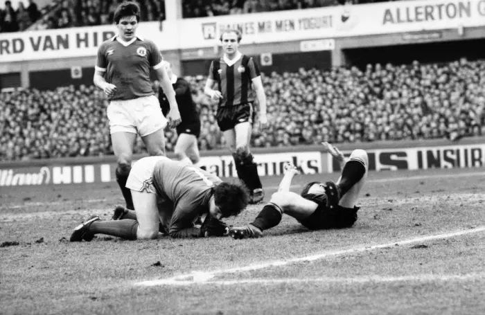 Framed Print : Everton 2 v. Manchester City 2. March 1981 MF01-40-113 F. A Cup