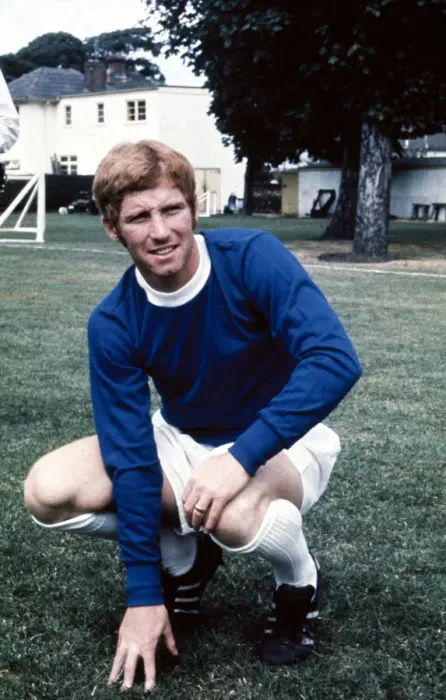 Framed Print : Everton footballer Alan Ball poses in pre season training July 1969 Framed Print : Everton footballer Alan Ball poses in pre season training July 1969