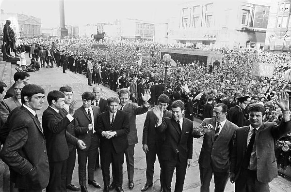 Everton players return home after losing the 1968 FA Cup Final to West Bromwich Albion