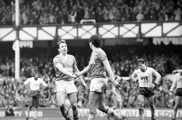 Everton v. Arsenal. March 1985 MF20-13-025 The final score was a two nil victory