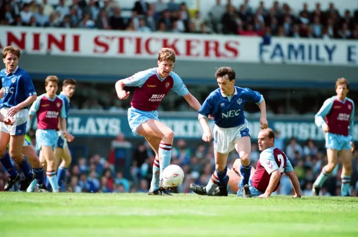 Framed Print : Everton v Aston Villa league match at Goodison Park May 1990 Framed Print : Everton v Aston Villa league match at Goodison Park May 1990