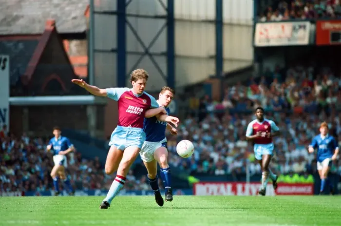Framed Print : Everton v Aston Villa league match at Goodison Park May 1990 Framed Print : Everton v Aston Villa league match at Goodison Park May 1990