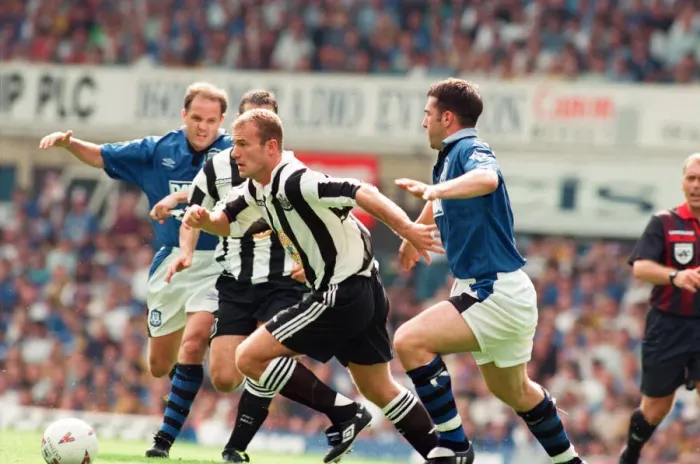 Framed Print : Everton v Newcastle Premiership Football 17th August 1996